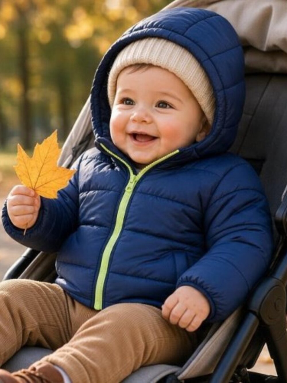 WONDER NATION Navy Blue Hooded Puffer Jacket Parka Boys 18 months